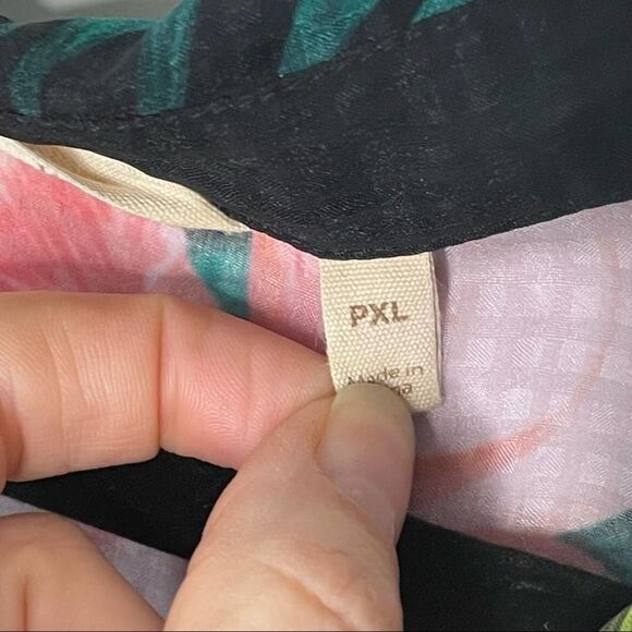 Soft Surroundings Floral Sheer Tunic Length Top, Blouse, Beach Cover up PXL - Picture 9 of 12